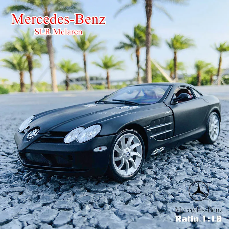 

Модель автомобиля Maisto 1:18 Mercedes-Benz SLR Mclaren из сплава в стиле ретро, Классическая модель автомобиля, коллекция украшений, подарок, литье под давлением