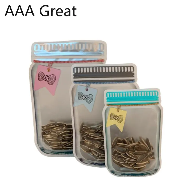 

20Pcs/Lot Fridge Freezing Food Storage Bags Zipper Preservation Fresh Bag Travel Snack Holder Ziplock Reclosable Plastic Wrap