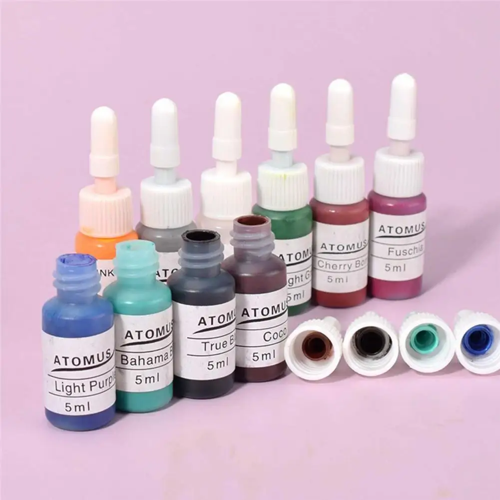 

10Pcs 80g Tattoo Inks Sanitary Long Lasting Synthetic Bottle Tattoo Ink for Skin