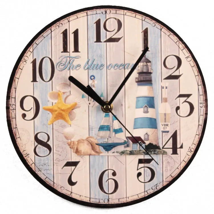 

Nordic retro wooden clock decoration clock creative wall clock