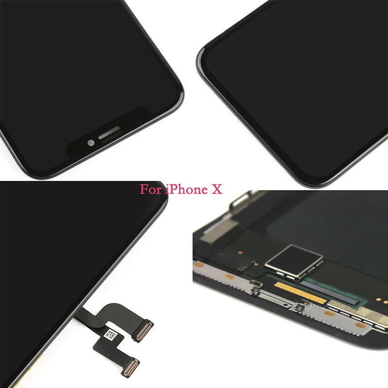 AAA+++ для iPhone X AMOLED JK/GX-мягкий OLED сенсорный экран с дигитайзером в сборе GX/ZY-жесткий OLED сменный дисплей TFT lcd