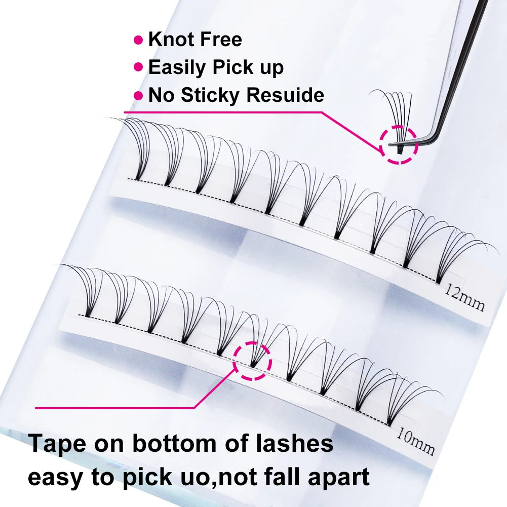 Ресницы для наращивания FADVAN ресницы с коротким длинным стержнем широкие 3d 5d из