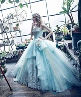 mint green ball gown quinceanera dresses 2019 robe de bal princess crystal prom dress sweet 16 ball gown special occasion dress