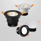 Круговой затемняемый Встраиваемый светодиодный светильник 7 Вт 9 Вт 12 Вт 15 Вт COB светодиодный точечные потолочные светильники AC110-240V светодиодный потолочный светильник для внутреннего освещения