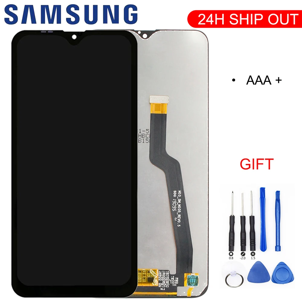 ЖК дисплей для Samsung Galaxy A10 дигитайзер сенсорного экрана в сборе 2019 A105 A105F с рамкой