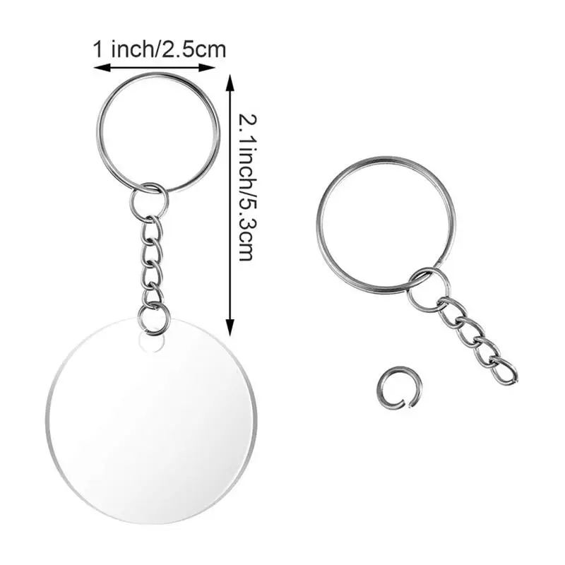 

30 Sets Acrylic Keychain Blanks Pendant Key Chain Handmade DIY Keychain Gift For Women Men Acrylic Blanks Crafts Accessories