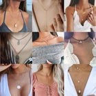 Tocona богемное ожерелье с подвеской в форме сердца для женщин Шарм ракушка Богородицы цепочка на свитер многослойная бижутерия подарочные аксессуары