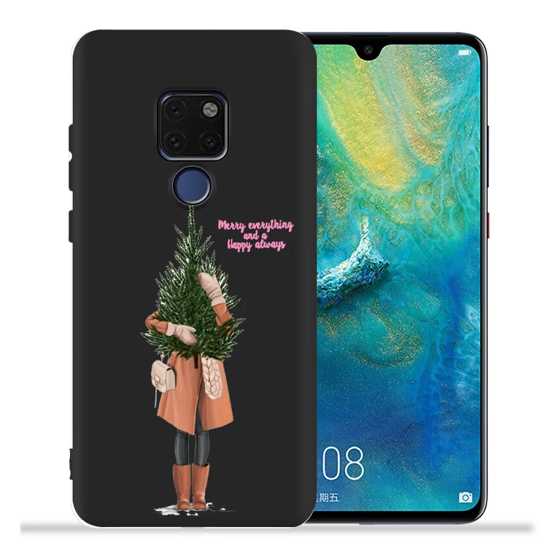 Модный Рождественский Роскошный чехол для девочек Huawei Mate 30 Pro 10 20 Lite задняя крышка
