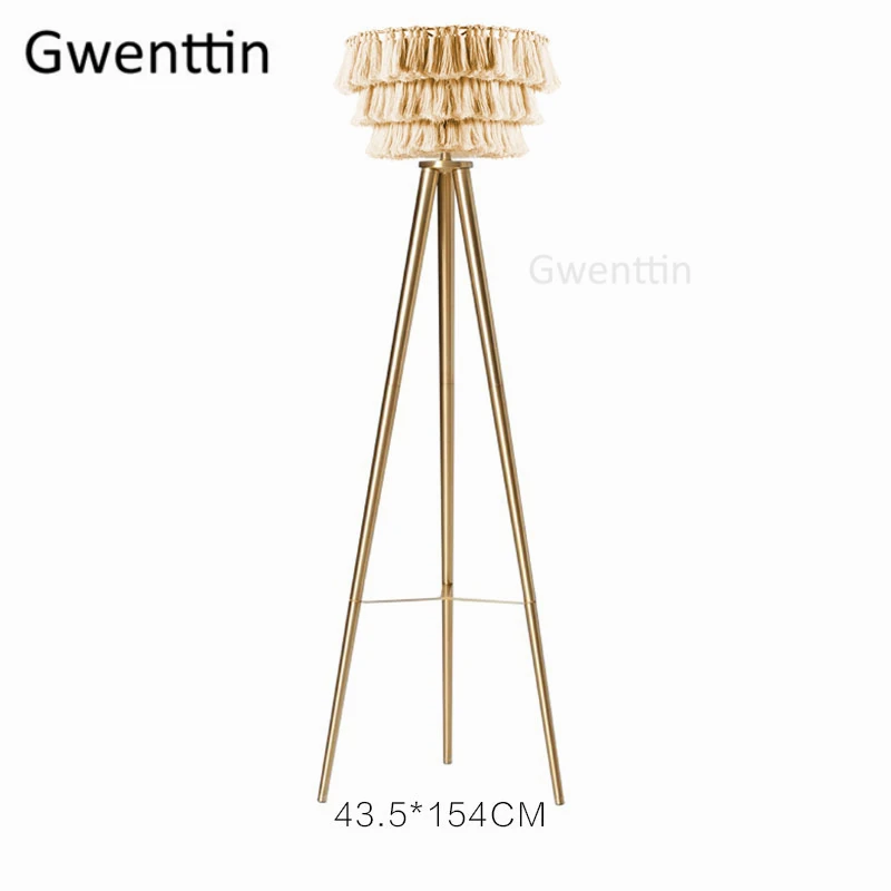 Floor Lamp C Современная розовая шелковая нить настольные лампы для спальни золотой штатив настольная Светодиодная лампа светильники Скандинавское Искусство настольная лампа гостиная домашний деко - Цвет абажура: Floor Lamp C