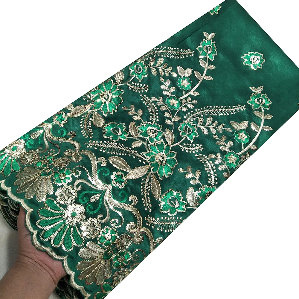 5 ярдов новейший фиолетовый дизайн блестки кружевные вышитые George нигерийская