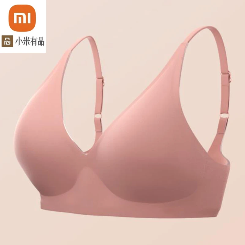 

3-color xiaomi youpin hydro-coagulation strip deep V bra women's bra no sense no steel ring sexy bra high quality