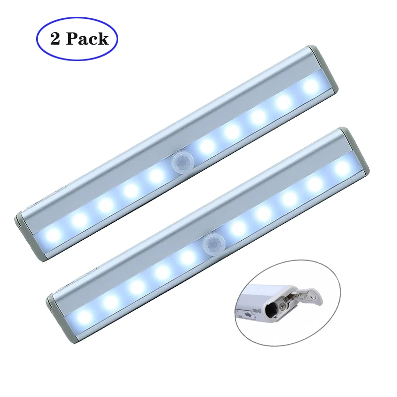 

LED Cabinet Wall lamp Wireless Battery PIR Motion Sensor Night Light LED Aluminum Wall Lamp Corridor Closet Indoor Kitchen Light