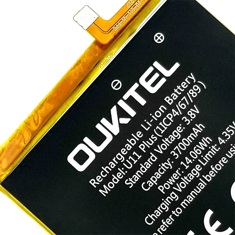 100% оригинал 3700 мАч U11 плюс батарея для Oukitel Plus телефон высокое качество +