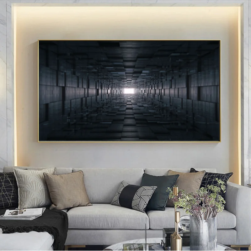 Абстрактная Космическая живопись настенная для украшения дома современный