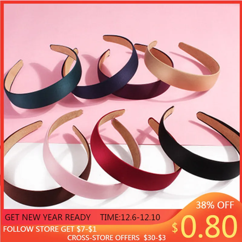 Bandeaux en plastique pour femmes et filles, larges, solides, antidérapants, accessoires de cheveux, tendance 2021  (0)