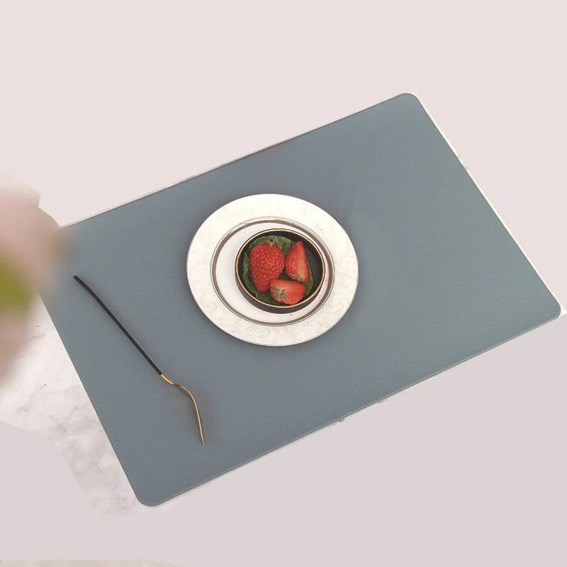 

Tableware Pad Artificial Leather Mat Heat Insulation Non-Slip Placemats Bowl Coaster Kitchen Rectangular Antislip Home Decor