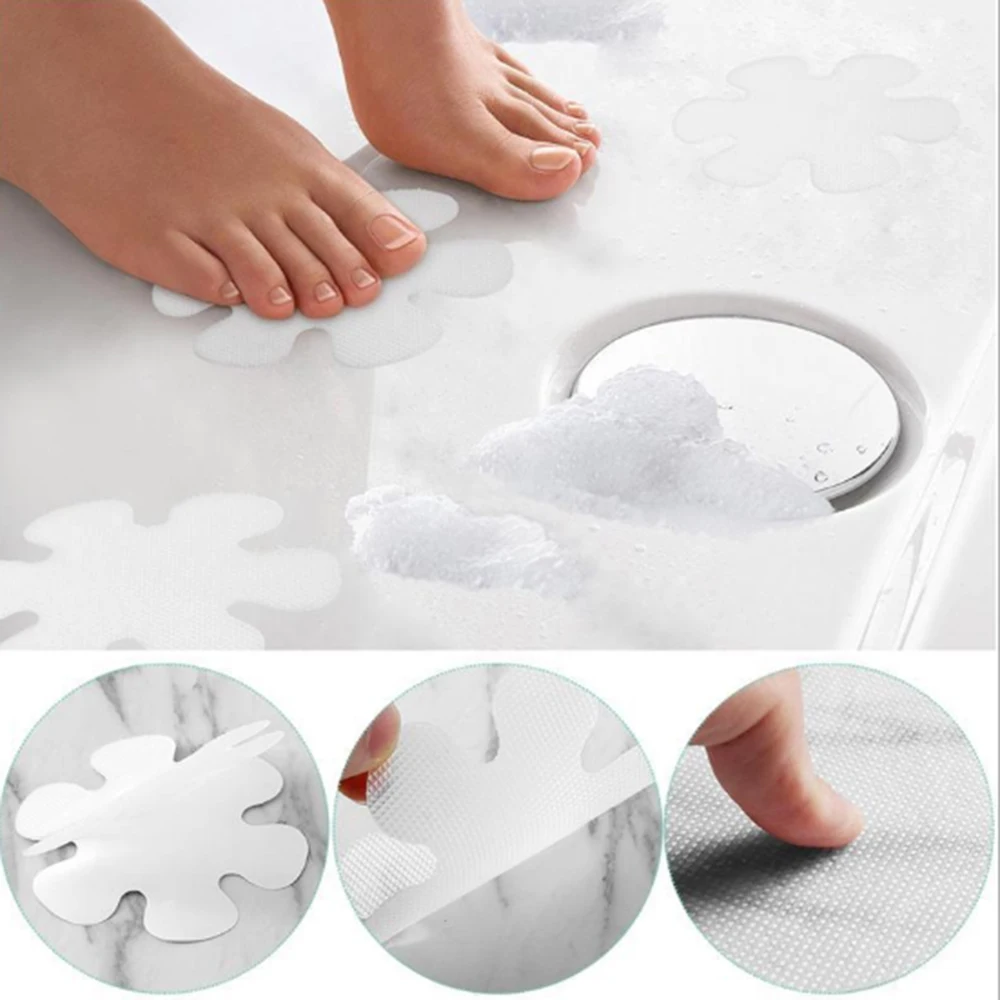 

Non Slip Snowflake Shape Anti-slip Bathtub Stickers Decals Bath Shower Treads Toilet Bathroom Bathtubs Showers Pad Hot Selling