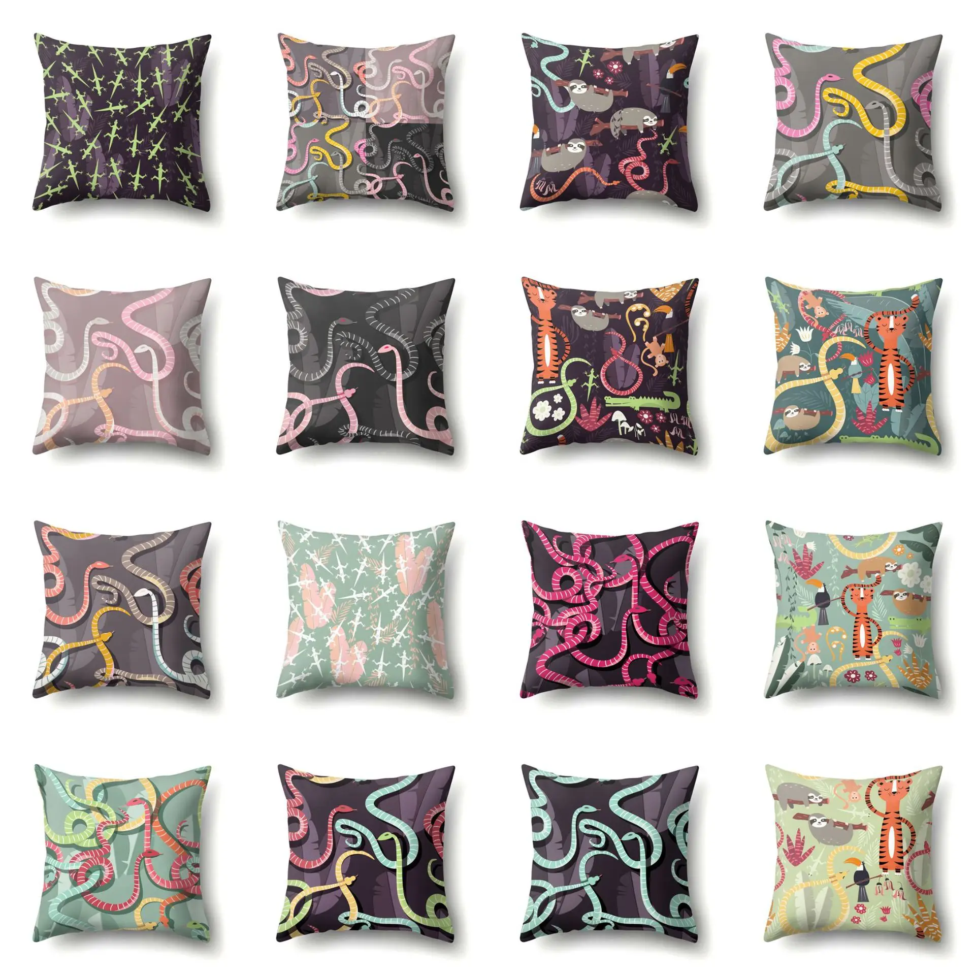 Цветная змеиная Наволочка на заказ наволочка для влюбленных с логотипом и