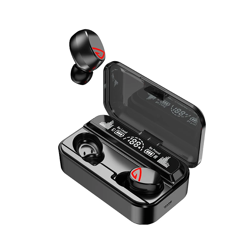 

Bluetooth Earbud Gaming Headset with 2000mAh Power Bank Charging Case True Wireless Stereo Headphone Call Handsfree mic Earphone