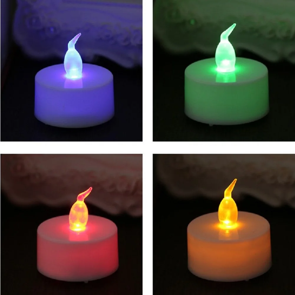 24pcs Flameless LED Tealight Tea Candles Wedding Light Romantic Lights for Birthday Party Decorations | Дом и сад