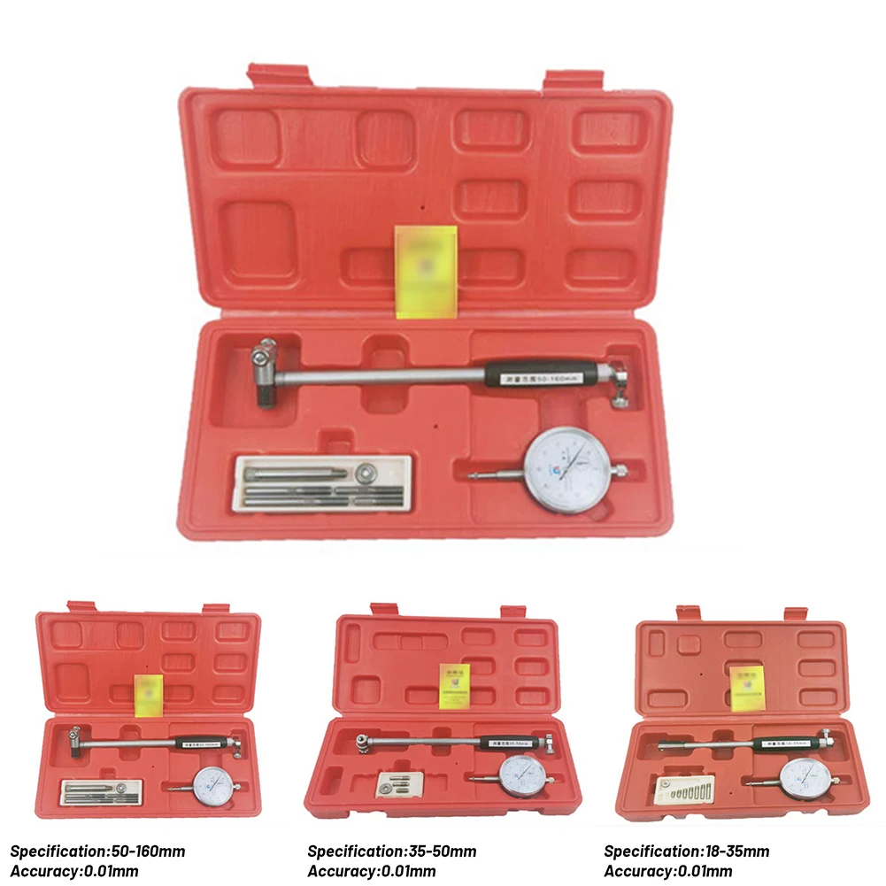 

18-35/35-50/50-160mm Metric Dial Bore Gauge Cylinder Internal Bore Measuring Wear-resistant High-strength Quenching Test Head