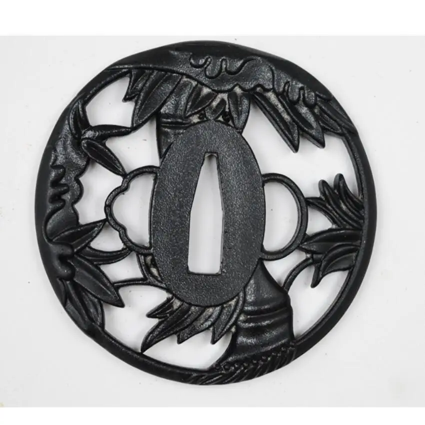 Besutiful Прочная Железная сталь бамбук Tsuba защита рук для японского бриллианта меч