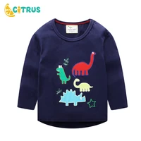 citrus t shirt cartoon dinosaur baby kids girls boys children tops long sleeves cotton tee print clothing toddler clothes