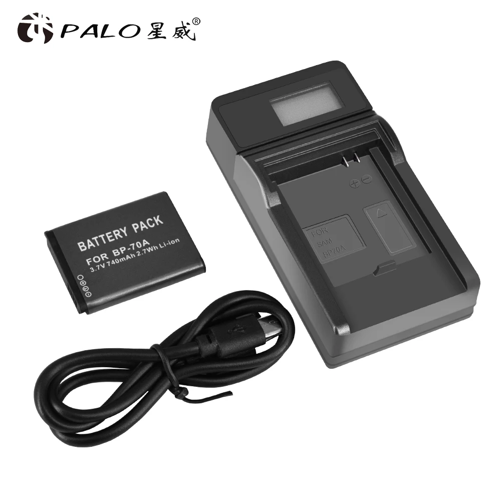 PALO 1 шт. аккумуляторная батарея для цифровых фотоаппаратов BP-70A для SAMSUNG ES65 ES70 ES73 PL80 PL90 PL100 ST30 ST60 SL50 SL600 TL105 TL110 WP10 WB35F