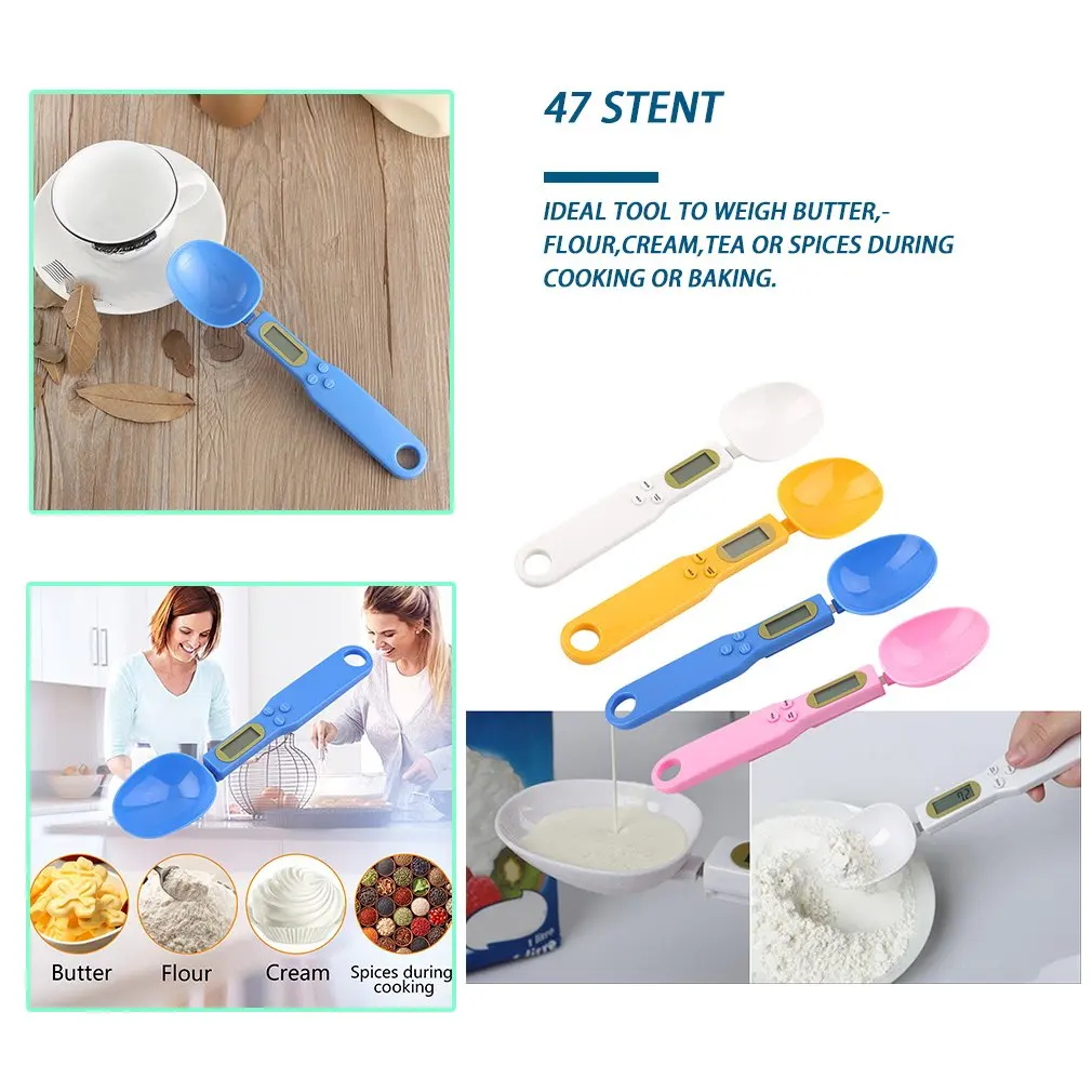 1 шт. Портативный 500/0.1 г цифровые ЖК-дисплей мерные ложки для кофе ложка сахара