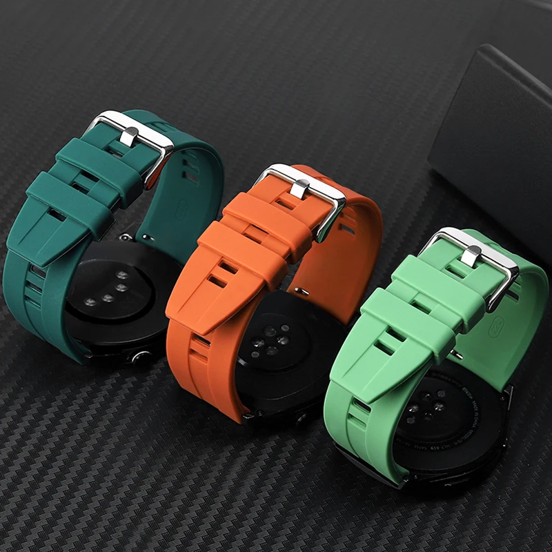 22mm Watch Strap For Samsung Galaxy Watch 3/45mm/46mm/ gear s3 Band Silicone SmartwatchBracelet Huawei Watch Gt 2/2e/3 Pro Strap