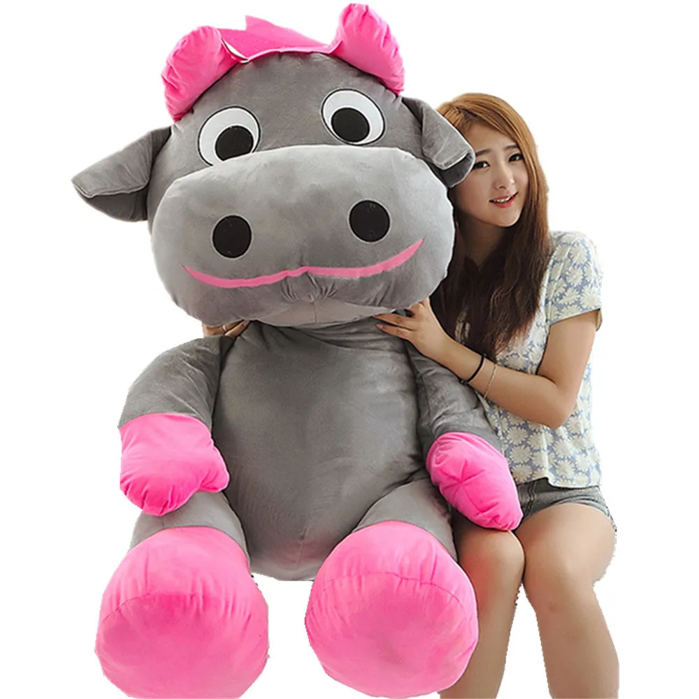 

Fancytrader 55'' Kawii Giant Plush Cow Animal Big Stuffed Cattle Toy Doll Hugging Pillow Kids Lover Friends Gift 140cm 2 Sizes