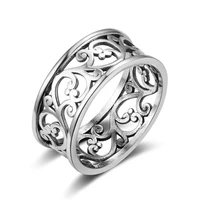 simple women ring vintage hollow flower vine rings for women accessories jewlery party girl gift