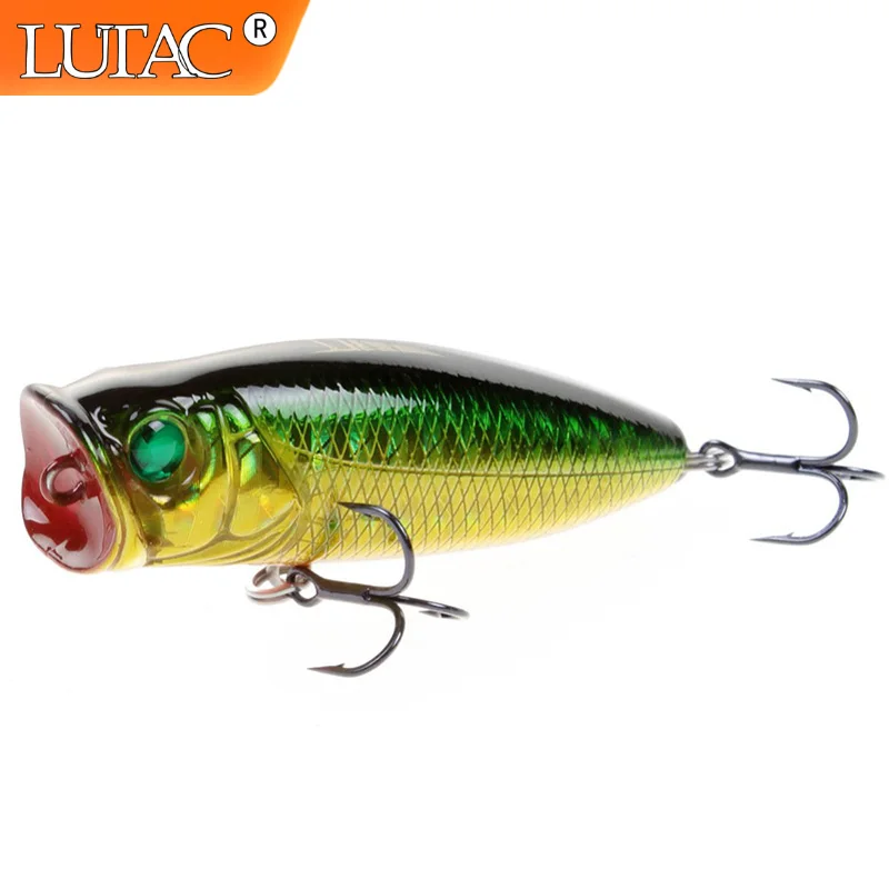 

Lutac Popper Fishing Lures Pesca BKK Hooks Hard Artificial Wobblers Laser Tackle Baits