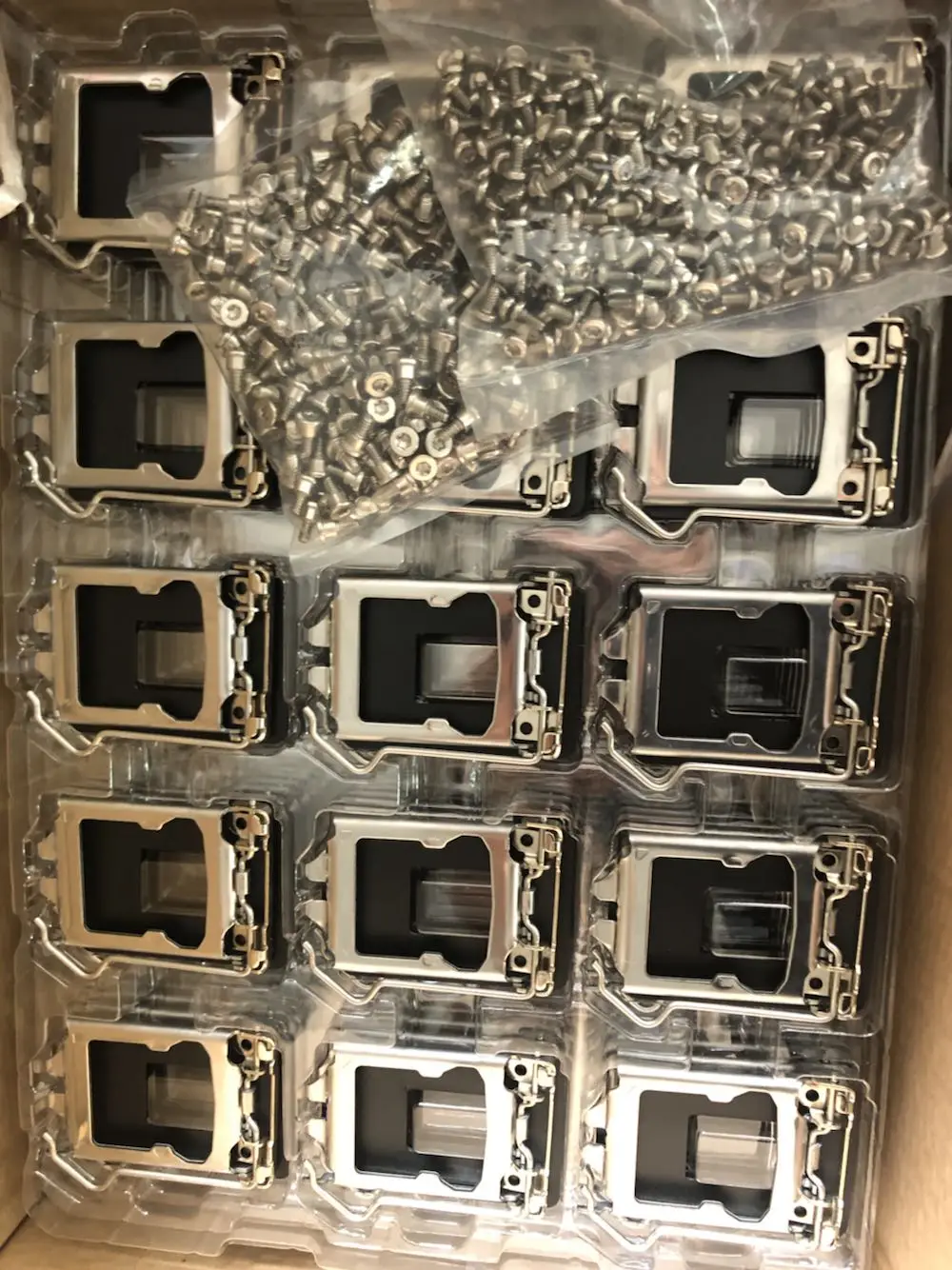 

New desktop computer CPU shelf base back plate with screws
