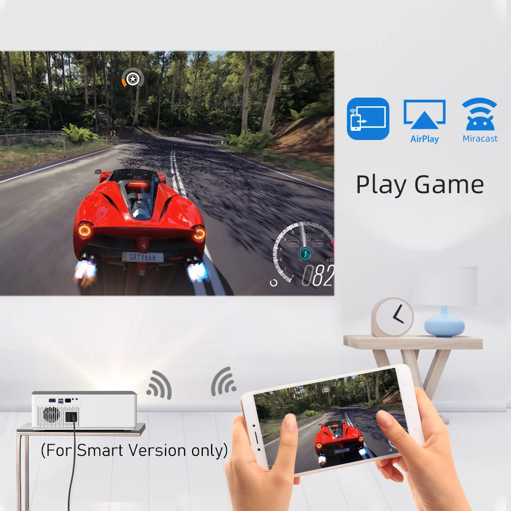 Домашний кинотеатр BYINTEK K20 Full HD 1080P Android Wi Fi цифровая светодиодный светодиодная