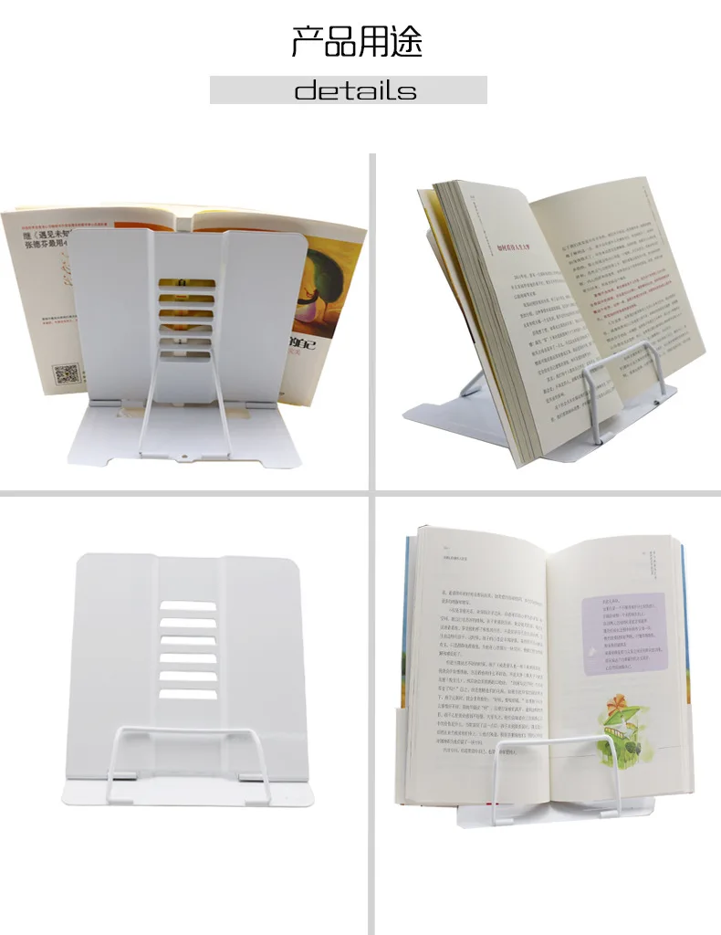 Bamboo Book Stand Adjustable Holder Tray with Page Paper Clips Cookbook Reading Desk Portable Sturdy Lightweight Bookstand | Канцтовары
