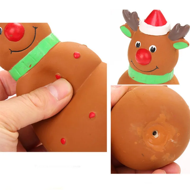 

Funny Dog Squeeze Toy Teeth Modeling Latex Cartoon Santa Claus Red Cute Toys Dogs Anti-Stress Dolls Pets Product Dropshipping