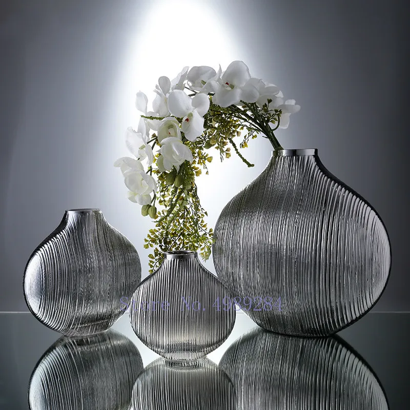 

NORDIC CREATIVE TRANSPARENT GLASS VASE DECORATIVE ORNAMENTS FLOWER ARRANGEMENT ACCESSORIES MODERN HOME DECORATION WEDDING VASE