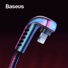 Baseus USB кабель для iPhone XR 2.4A локоть зеленый светодиодный кабель быстрой зарядки для iPhone 11X8 7 6 6s Plus IOS данных зарядное устройство USB кабель Baseus USB кабель для iPhone XR 2.4A локоть зеленый светодиодный кабель быстрой зарядки для iPhone 11X8 7 6 6s Plus IOS данных зарядное устройство USB кабель