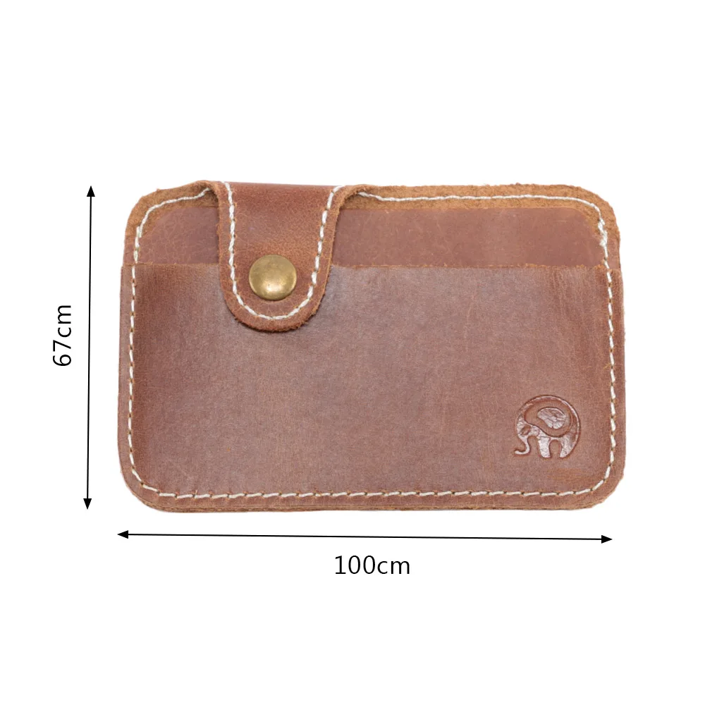 Модный простой практичный первый слой кожаный доллар держатель для кредитных ID