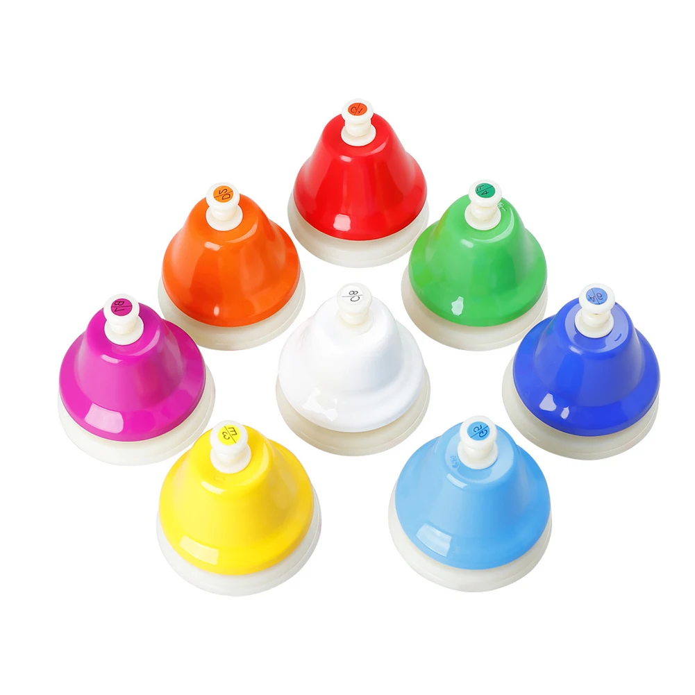 

8 Notes Colorful Hand Percussion Teaching Chromatic Bell Musical Instrument Set Musical Toy For Children Baby Early Education