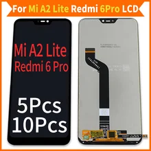 10pcs/Lot Original For Xiaomi Mi A2 Lite Redmi 6 Pro LCD Display Touch Screen Digitizer Assembly With Frame Mobile Phone Parts