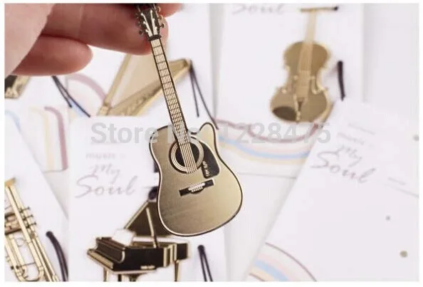 1pcs/lot Musical Instrument Metal Bookmark Best Gift For Reader Six Selsctions People Using | Канцтовары для офиса и дома