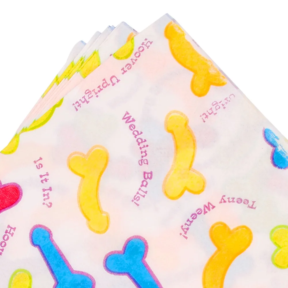 Набор одноразовой посуды с рисунком маленького пениса для девичника | Дом и сад