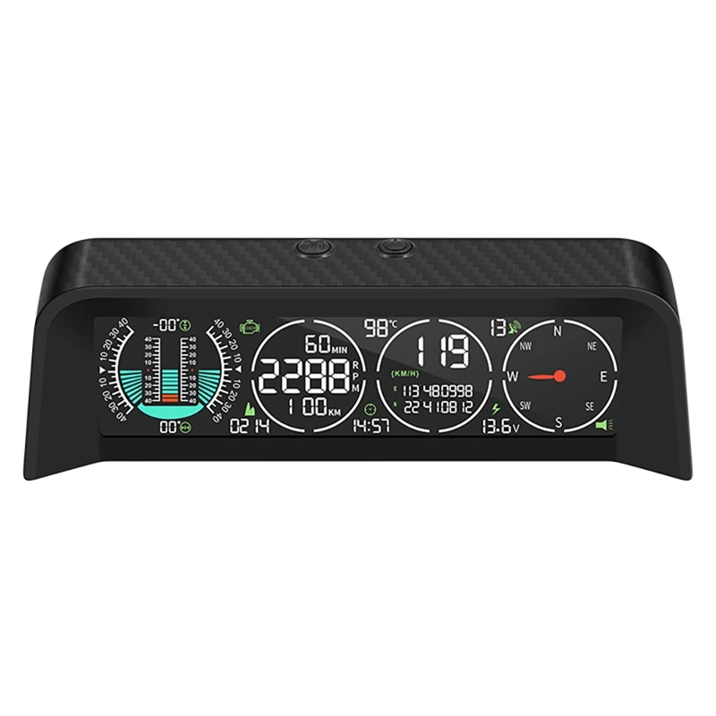 

Car Head Up Display with HUD Screen Smart GPS Tire Pressure Monitor Inclinometer with Tire Pressure & Temperature X92