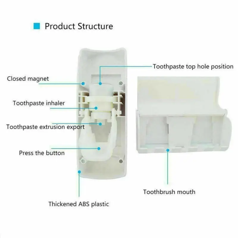 Новый Авто автоматический дозатор зубной пасты + 5 Зубная щётка держатель