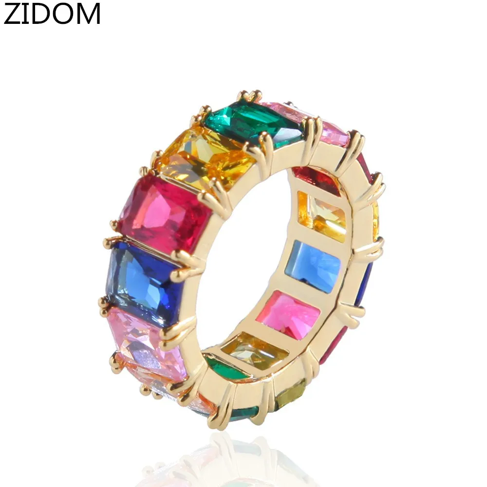 Мужское кольцо в стиле хип хоп со льдом модное с фианитом AAA высокое качество