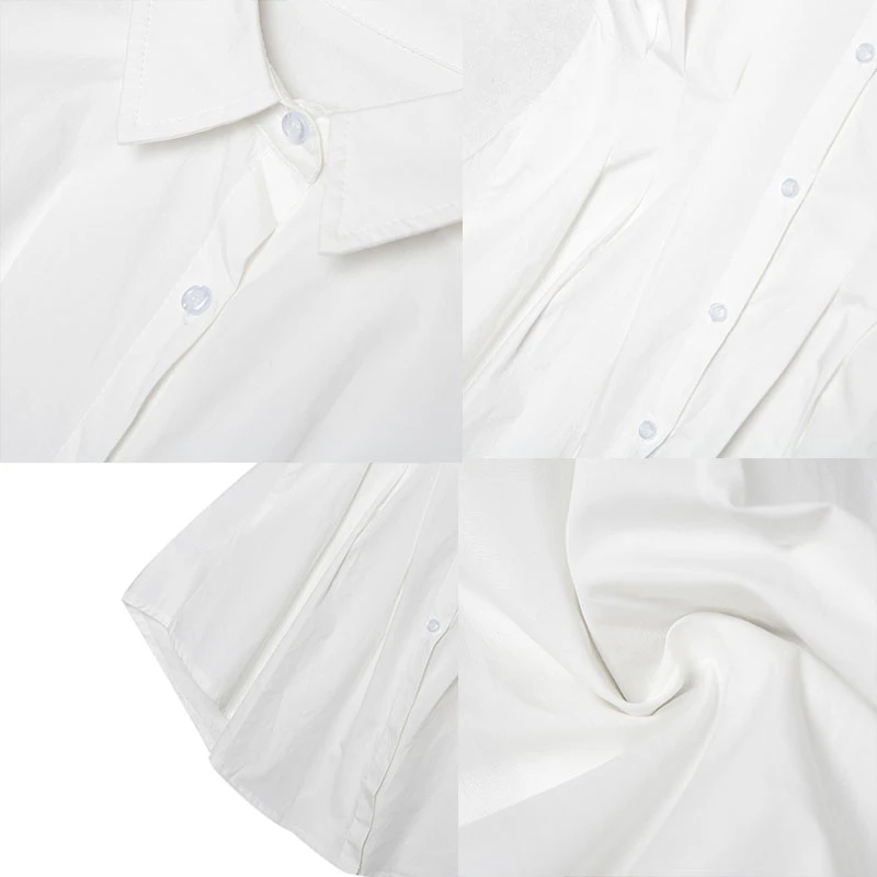 

Giyu Sexy White Dress 2020 Summer Autumn Long Sleeve V Neck Button Office Lady Shirt Dresses Plus Size Casual Mini Vestidos