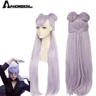 ANOGOL Evelynn KDA парики для косплея Длинный фиолетовый парик с булочками термостойкие синтетические волосы для игры LOL косплевечерние