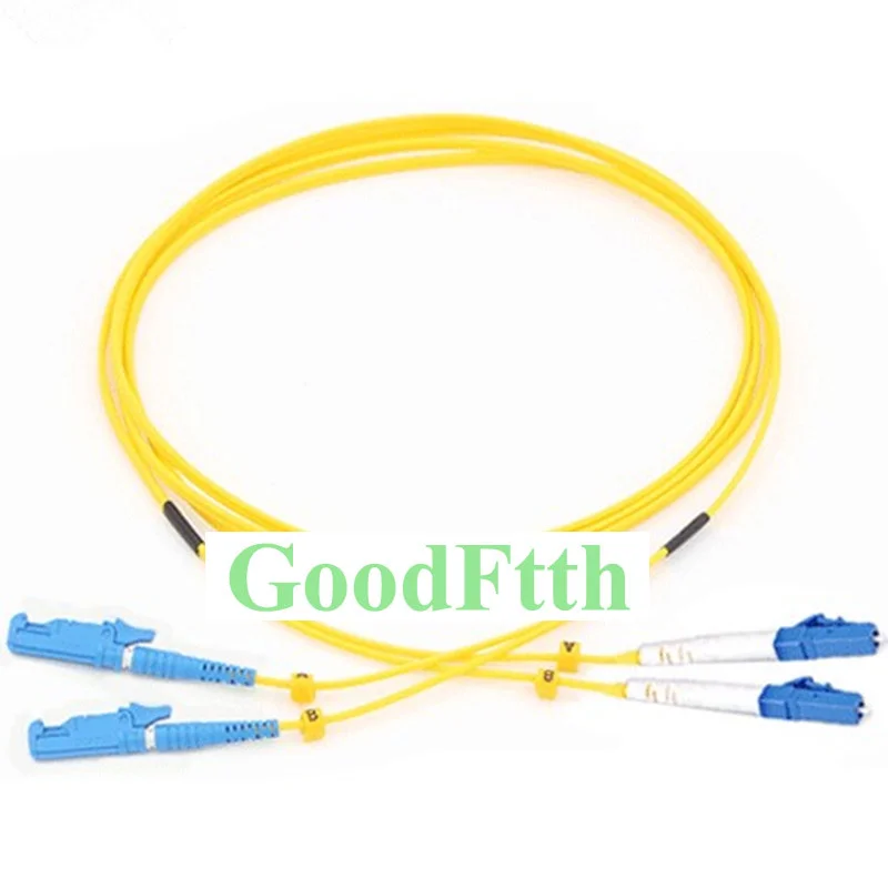 Fiber Patch Cord Jumper Cable E2000-LC LC-E2000 UPC SM Duplex GoodFtth 100-500m